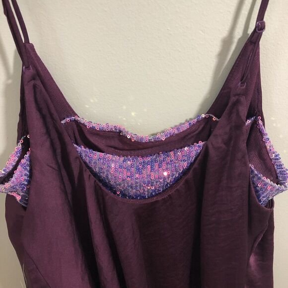 Free People Intimately Turn it On Cami Vetiver Bloom Burgundy Size Small NWT - Picture 5 of 6